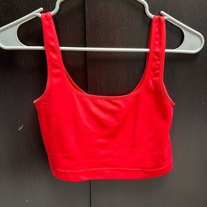 Garage xs red cropped tank top